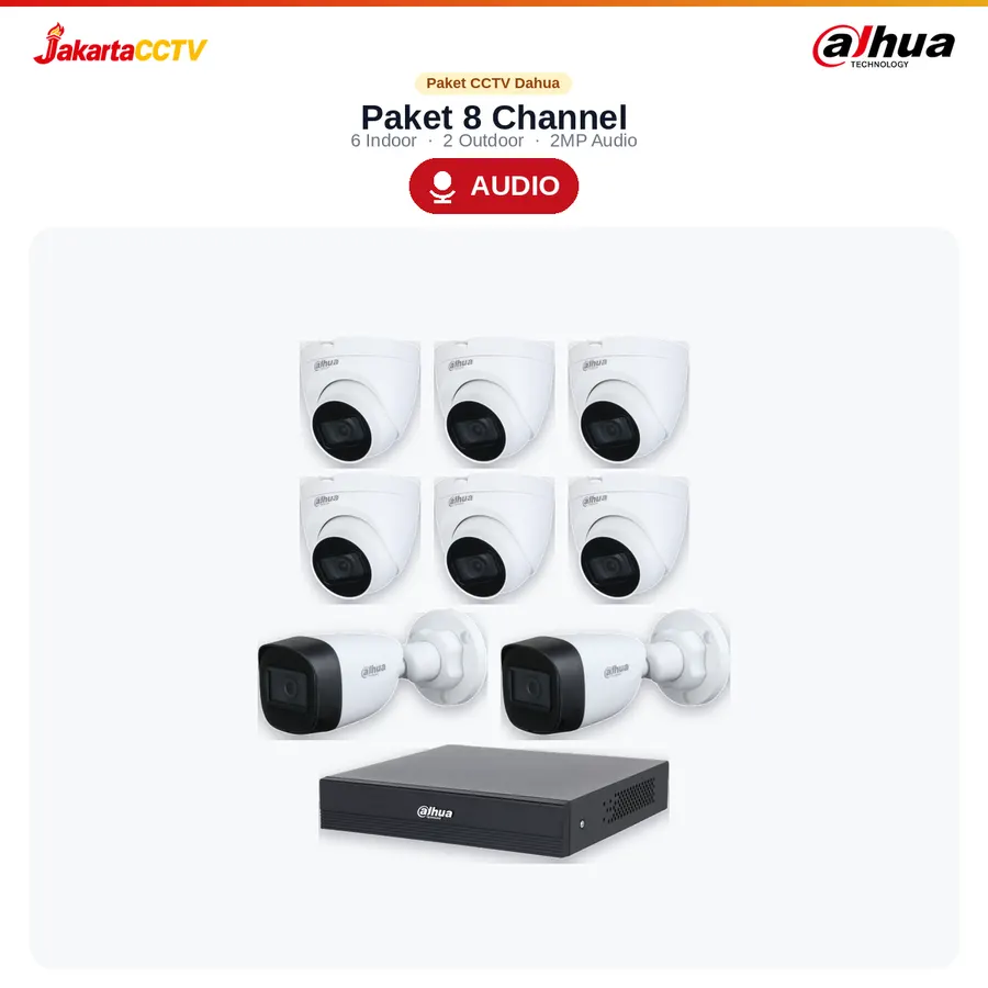 Paket CCTV Dahua Audio 8 Channel
