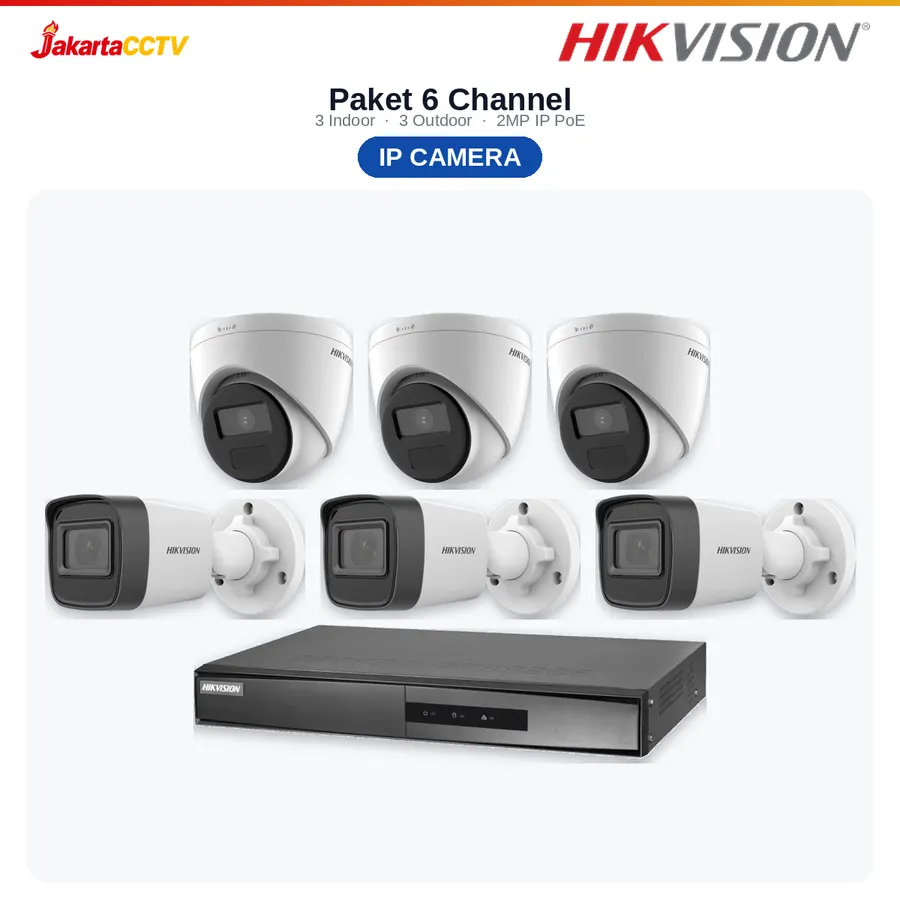 Paket CCTV Hikvision IP 6 Channel