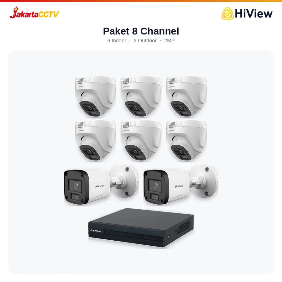 Paket CCTV HiView 8 Channel